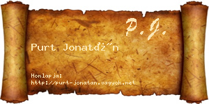 Purt Jonatán névjegykártya